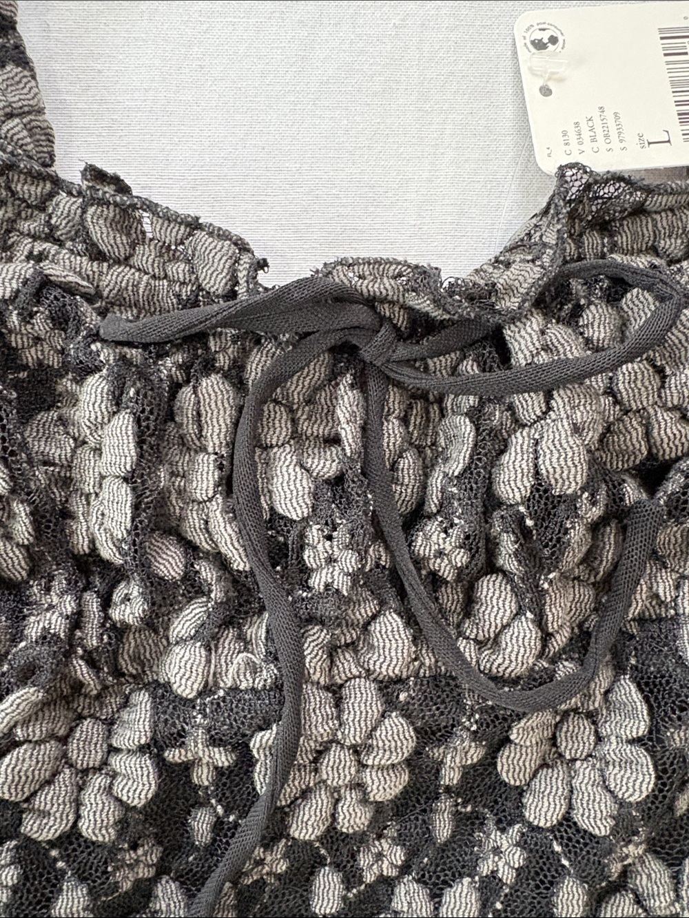 Free People Black Floral Lace Maxi with Ruffled Straps - Picture 5 of 6